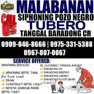 MALABANAN SIPHONING POZO NEGRO DECLOGGING TANGGAL BARADO MARIKINA AREA | PostAds PH