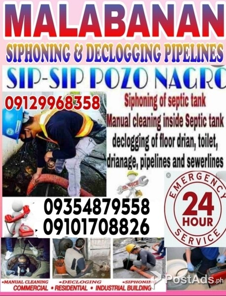 Malabanan siphoning septic tank and plumbing service sipsip pozo negro