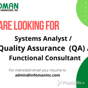 Systems Analyst / Quality Assurance (QA) / Functional Consultant | PostAds PH