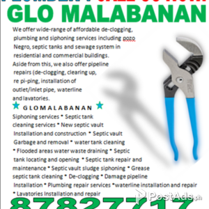 MALABANAN SIPHONING AND PLUMING SERVICES RAMOS | PostAds PH