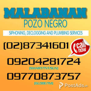 LOW PRICE Malabanan Siphoning Plumbing Services | PostAds PH