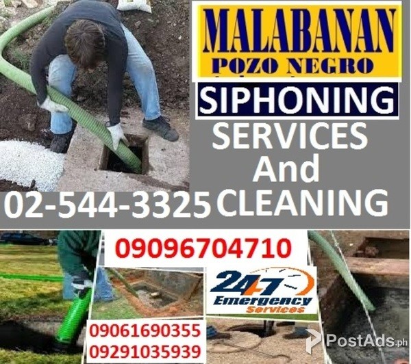 RAA MALABANAN MANILA SIPHONING,DECLOGGING SERVICES,5443325/09061690355