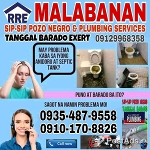 RRE Expert Siphoning septic tank and Plumbing services call us now. | PostAds PH
