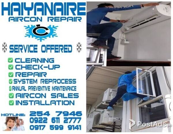 Cebu HAIYANAIRE Aircon Cleaning Repair in Bacayan Cebu City