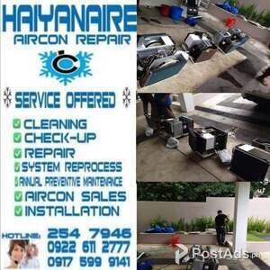 Cebu HAIYANAIRE Aircon Cleaning Services in Kasambagan Cebu City | PostAds PH