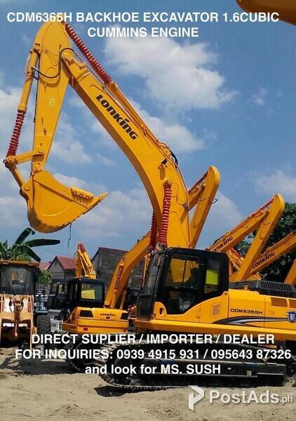 1.6 cubic, hydraulic backhoe excavator cummins engine, Lonking