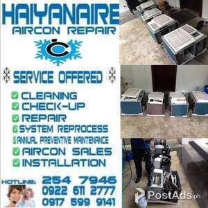 Cebu HAIYANAIRE Aircon Cleaning Services in San Nicolas Proper Cebu Ci | PostAds PH
