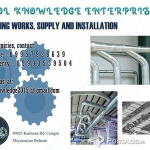 Supply and Installation of Ducting Works Bulacan NCR Area | PostAds PH