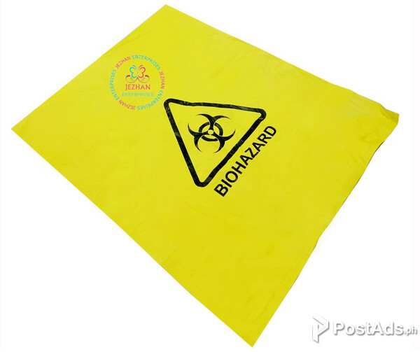 10pcs 80x61cm yellow biohazard waste bag