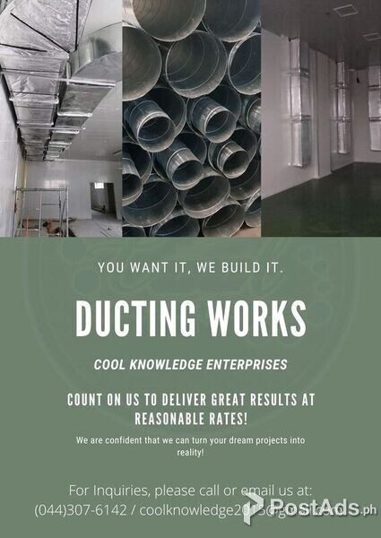 Ducting Works Supply and Installation. Bulacan