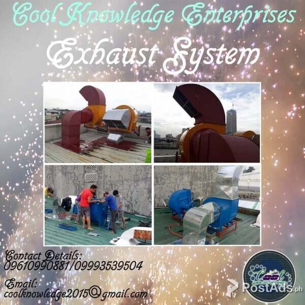 Exhaust Blower(Ventilation)System: We do Install and Supply