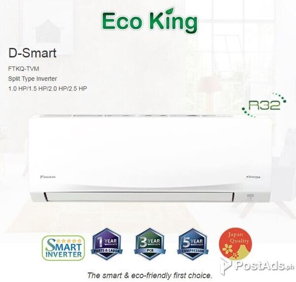1.0HP DAIKIN Smart Series Wall Mounted Inverter in Cebu