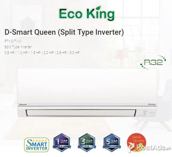 1.0HP DAIKIN Smart Queen Series Wall Mounted Inverter in Cebu