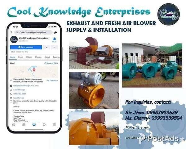 Exhaust and Fresh Air System - Installation and Supply