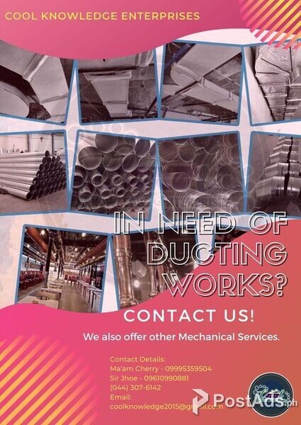 CKE Bulacan - In need of Ducting Works? Contact Us!