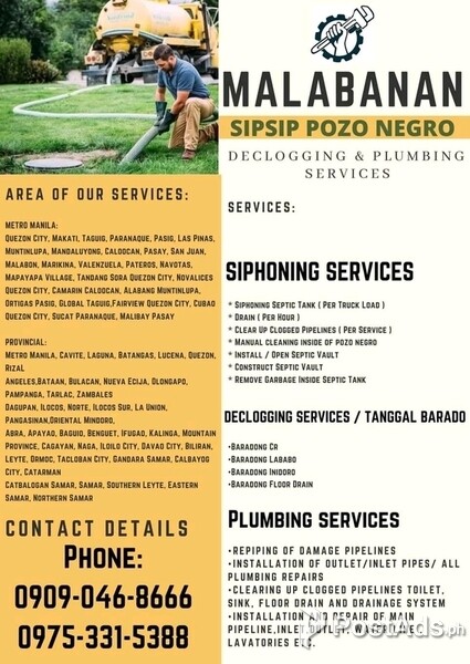 MARIKINA AREA MALABANAN SIPSIP POZO NEGRO 09753315388 09090468666 