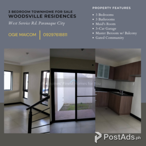 3 Bedroom Townhome at Woodsville Residences Paranaque for Sale | PostAds PH