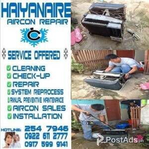 Cebu HAIYANAIRE Aircon Cleaning Service in Minglanilla City | PostAds PH