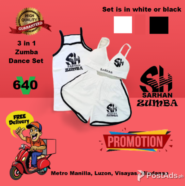 fitness/ zumba Set 3 in 1, short, bra , Halter