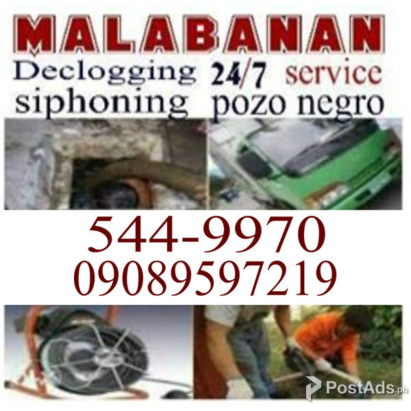malabanan siphoning pozo negro plumbing declogging excavation