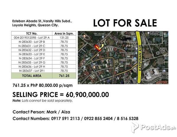 Varsity Hills Subdivision Lot For Sale
