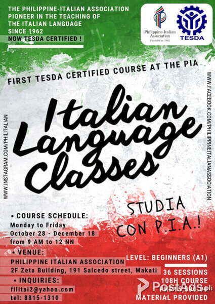 Intensive Italian Language Course A1 level