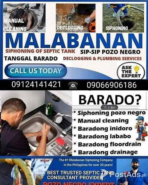 CGA MALABANAN SIPHONING AND DECLOGGING SERVICES 09124141421.'
