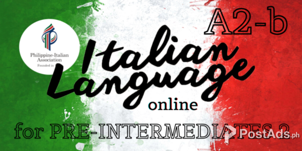 Italian Online Course Pre intermediate 2( A2-b) starting Feb 13 by PIA