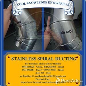 Stainless Spiral Ducting - Meycauayan | PostAds PH