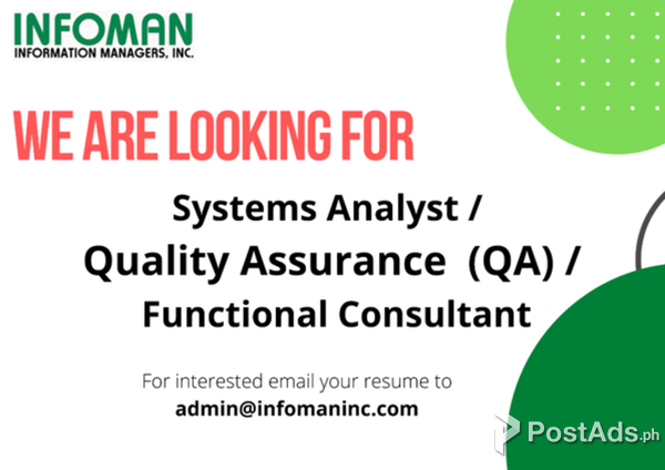 Systems Analyst and Functional Consultant