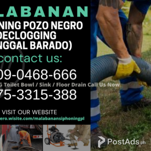 QUEZON CITY MALABANAN TUBERO DECLOGGING TANGGAL BARADO 09090468666 | PostAds PH