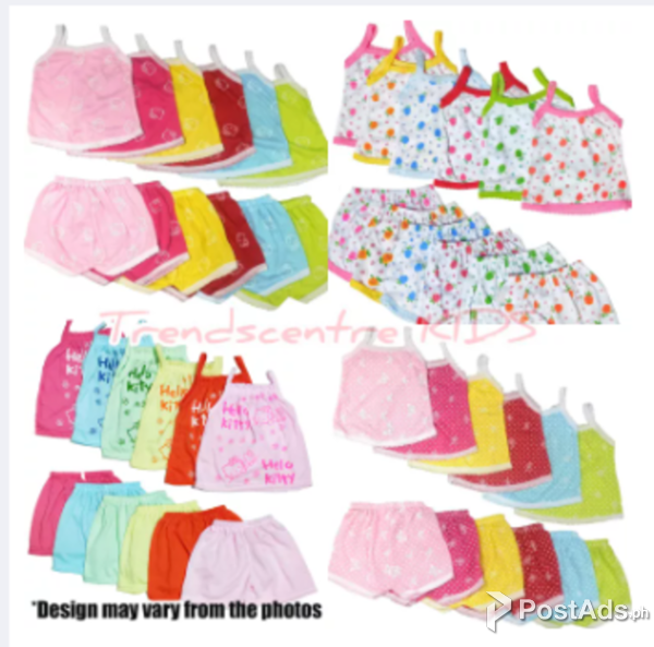 12pcs or 6pairs Baby Girls Terno Cute Colored Affordable Infant Clothe