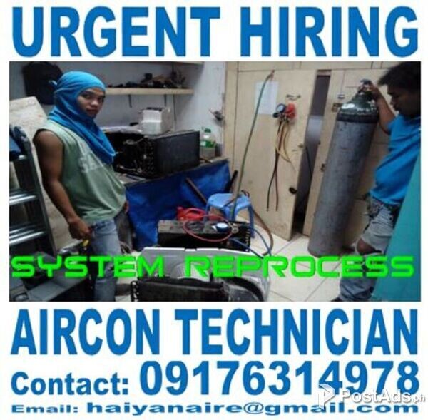 URGENT HIRING Aircon Technician in Cebu