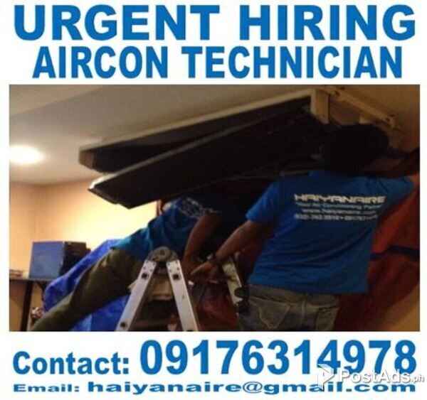 Cebu URGENT HIRING Aircon Technician