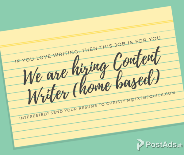 Content Writer (Work from Home)
