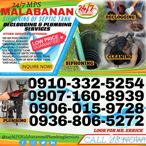 MISAMIS ORIENTAL MPS 24/7 MALABANAN SIPHONING PLUMBING SERVICES
