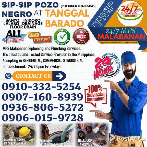QUEZON CITY AREA MPS 24/7 MALABANAN SIPHONING PLUMBING SERVICES
