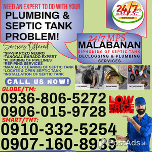 LAS PINAS AREA MPS 24/7 MALABANAN SIPHONING PLUMBING SERVICES | PostAds PH