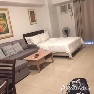 studio room with balcony fully furnished pet friendly building | PostAds PH