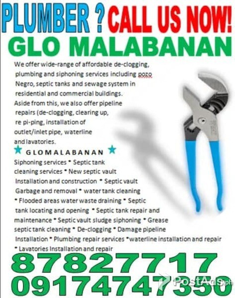 GLO PLUMBER AVAILABLE 24/7 METRO MANILA