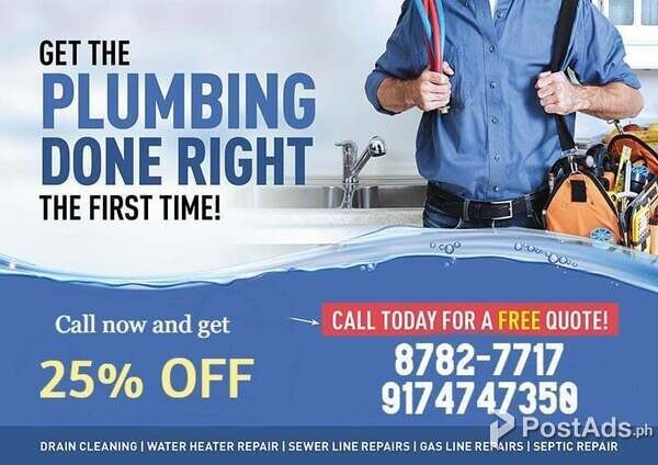 NEED A PLUMBER? GLO MALABANAN 0917474 7350 / 8782-7717