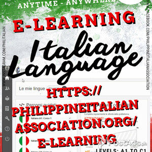 Deadline Enrollment ITALIAN E-LEARNING program - August 01 | PostAds PH