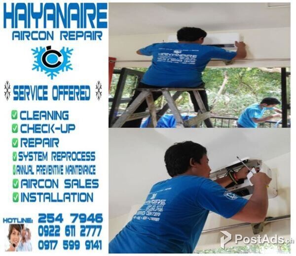 HAIYANAIRE Aircon Cleaning Services in Brgy. Poblacion Ward 1, Mingla
