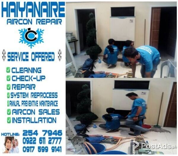 HAIYANAIRE Aircon Cleaning Services in Brgy. Tulay, Minglanilla Cebu