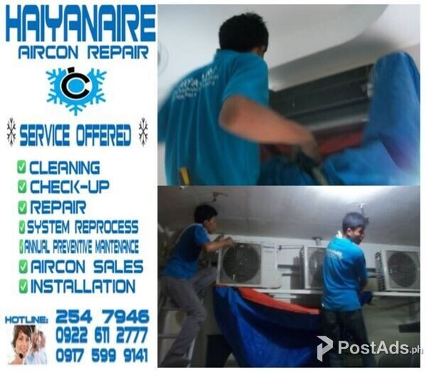 HAIYANAIRE Aircon Cleaning Services in Brgy. Buagsong, Cordova Cebu