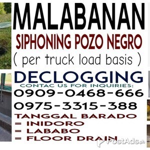 MARIKINA MALABANAN DECLOGGING TANGGAL BARADO 09753315388 09090468666 | PostAds PH