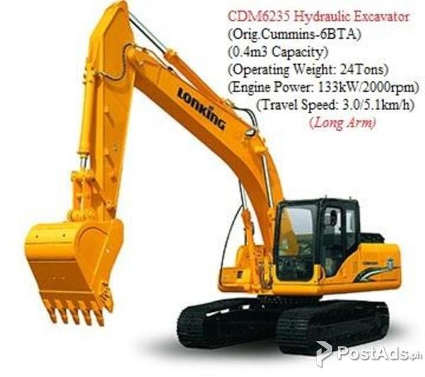 CDM6235 lonking hydraulic excavator long arm 