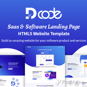 Modern, Attractive and Ready to use software Landing Page Designs | PostAds PH