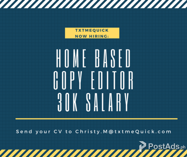 Become a Copy Editor (home-based)