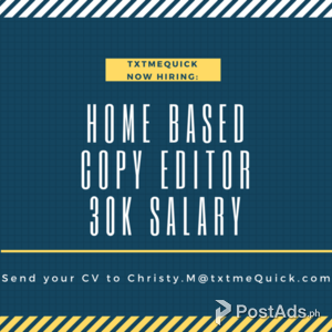 Become a Copy Editor (home-based) | PostAds PH